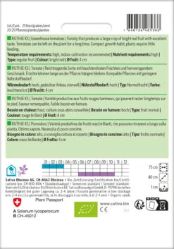 Tomate Ruthje Ks | BIO Tomatensamen Von Sativa Rheinau